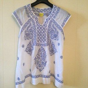 Roberta Roller Rabbit Embroidered Faith Top